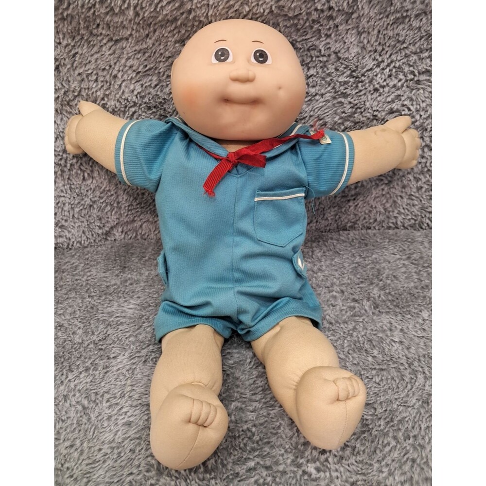Cabbage Patch Kids Jesmar Spain VTG Doll Bald No Hair Brown Eyes Baby 1984